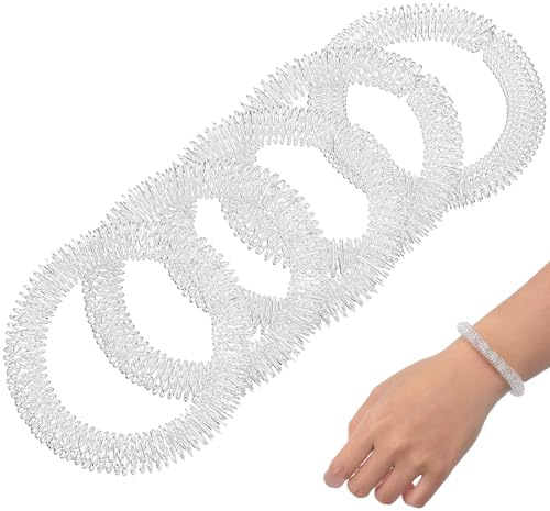 Healvian 5 Stück Akupressur Armband Aus Metall Für Handgelenk Massage Armbänder Zur Linderung Von Und Förderung Der Durchblutung Für Frauen Und Mädchen
