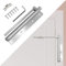SkyJoy®chiudiporta automatico.Chiudiporta in acciaio inox, Chiudiporta a molla regolabile per porte esterne e interne, cancelli da giardino, zanzariere, porte d'ingresso,argento