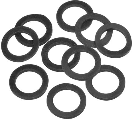 PATIKIL M20 Rubber Flat Washer, 10 Pack 20mm ID 30mm OD 3mm Thick Sealing Spacer Gasket Ring for Faucet Pipe Water Hose Fastener Bolt, Black