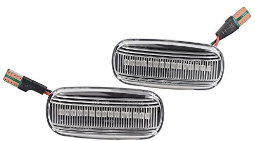 2 stücke Rauch Objektiv Bernstein Gelb Front Fender Seite Marker Licht for Audi A3 S3 8P A4 S4 RS4 b6 B7 B8 A6 S6 RS6 Blinker Licht(Dynamic Crystal Type)