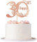 Blumomon 1Pcs 30th Happy Birthday Cake Topper Happy 30 Cake Topper Cheers to 30 Cake Decoration for 30th Birthday Party Decoration 30th Anniversary Cake Decoration（Rose Gold）
