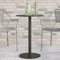 ShGaxin Gartentisch Rund Schwarz Ø50x72 cm Stahl, Gartentisch, Terrassentisch, Esstisch Garten, Gartenesstische, Gartenmöbel, Außentisch - 4009308