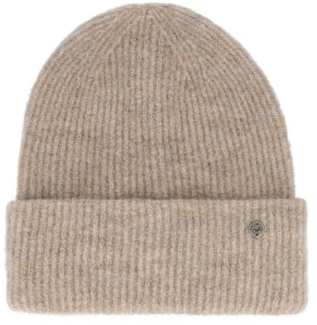 Eisglut Strickmütze Mit Umschlag Toffyl Alpaka Designed In Germany, Taupe, Einheitsgröße EU