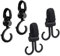 4PCS Buggy Clips Universal Black Pram Hooks Non-Slip Stroller Hooks Pushchair Hooks Pram Accessories for Hanging Shopping Bags Baby Change Bag