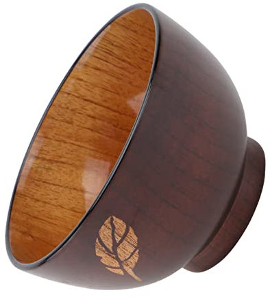 PRETYZOOM 1stk Blätter Holzschale Geschirr Schüssel Japanische Suppentassen Pasta Reisschalen Kalebasse Schalen Japanische Reisschale Container -nudelbehälter Jujube-holz Coffee