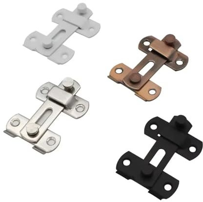 Loquet de porte en acier inoxydable à 90 degrés, serrure à boulon de porte, serrure à chaîne de porte coulissante, 1 pièce(90 Degree small)