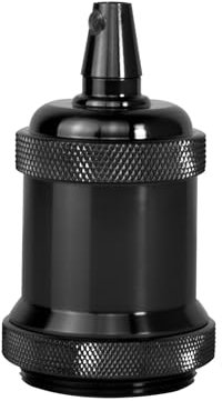 TIBELEC, 45300420, Douille E27 en métal chromé, design élégant et moderne, idéale pour lampes et luminaires, parfaite pour une ambiance contemporaine - Taille : Standard, Couleur : Chrome