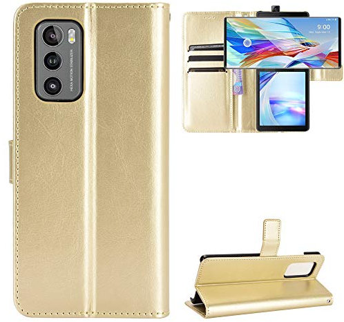 Jiajihua Coque Compatible avec LG Wing 5G [Cuir PU+Coque] [Support à Rabat] [Fente pour Carte] [Fermeture magnétique] Jin