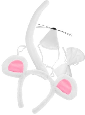 Beaupretty Halloween Party Fun Mouse Nose Costume Accessory Kit Adjustable Headband for Boys and Girls Adults