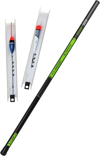 Storfisk fishing & more Stipprute Stippangel Set Teleskoprute aus Glasfaser mit 2 Fertigangel-Montagen, Länge:4 m