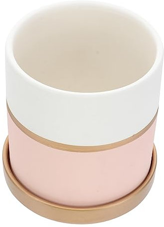 WEKADRIN Keramik Blumentopf Für Sukkulenten Einfacher Pflanzenbehälter Aus Keramik Passend Für Bonsai Und Blumen Mit Frischem Design Für Büro Und Balkon