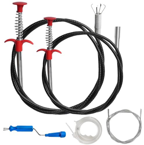 4 Pinza Stura Lavandini e Scarichi,60/160 cm Sonda Sturatubi Professionale 4 Artigli,Pinza Telescopica Prendi Oggetti Flessibile,Spirale Pulizia Tubi,Stura Tubi di Scarico Doccia Cucina Bagno Fogne