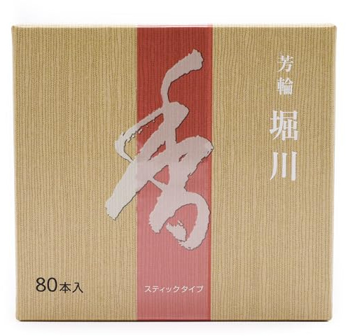 Zen Minded Shoyeido Horin Hori-Kawa Horikawa River Path Japanischer Premium-Weihrauch, Natürliche Zimtmischung – 80 Stäbchen-Set Für Meditation, Yoga Und Aromatherapie