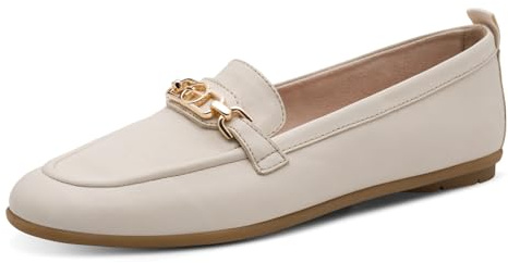 Tamaris Damen Slipper, Frauen Slipper, Mokassins,Pepper,Pflege-leicht,qualitaet,robust,stabil,trage-Komfort,Trend,weich,weit,rot,Ivory,36 EU