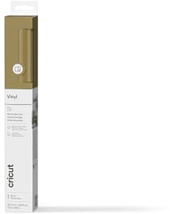 Cricut Permanent Adhesive Vinyl Sheet | 30.5 cm × 1.2 m | Matte Gold | Self-Adhesive Vinyl for All Cutting Machines