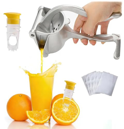 Lemon Squeezer Manual Juicer, Metal Lemon Orange Lime Citrus Press Juicer Hand Juicer, Safe Quick and Effective Heavy Duty Hand Juicer for Pressing Lemons, Oranges, Pomegranates
