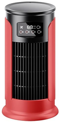 Mobile Klimaanlage ohne Abluftschlauch, Luftkühler mit Wasserkühlung, Mini Klimagerät tragbar, Kaltluftventilator & Luftbefeuchter für Zuhause, Büro, Schlafzimmer, Rot