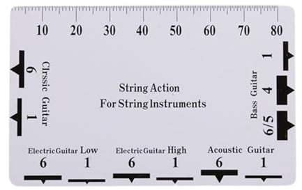 Regla de acción de cuerdas Herramienta de medición de altura de cuerdas y | Pequeño Piezas De Guitarra, Herramienta De Ajuste Y Reparación Luthier, Guitarras Eléc