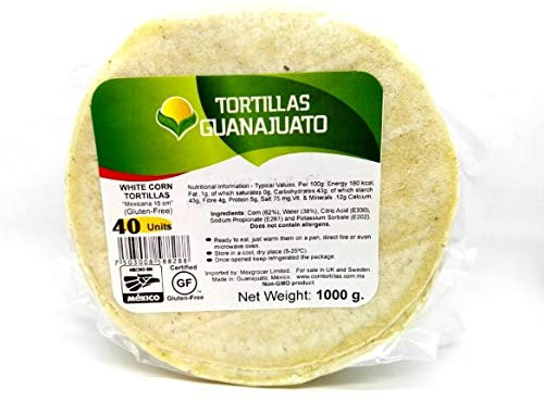 White Corn Tortillas 1kg (40 Units)