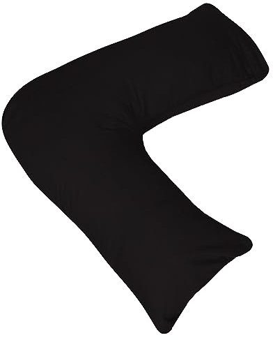 AmigoZone V SHAPED PILLOW CASE COVER PREGNANCY MATERNITY ORTHOPAEDIC SUPPORT NURSING (Black)