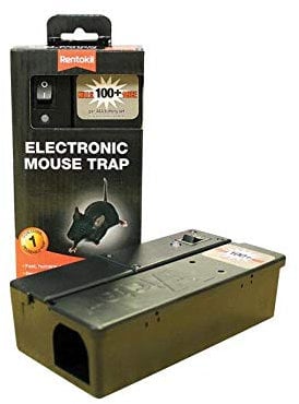 Rentokil FE35 Electronic Mouse Trap, Black, 17.1x8.8x5.1 cm