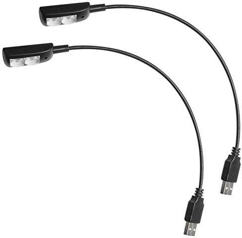 Adam Hall 2 x Superhelle SLED-1-USB-PRO LED-USB-Notebook-Tablet-Laptop-Schwanenhals-Lese-Lampe-Leuchte-Licht Flexilight Minilight SLED1USBPRO