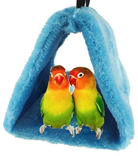 Bello Luna Blauer Papagei Vogelnest Haustier Winter Nest Warm Hängende Hängematte Höhle Plüsch Käfig Happy Hut Zelt (M)