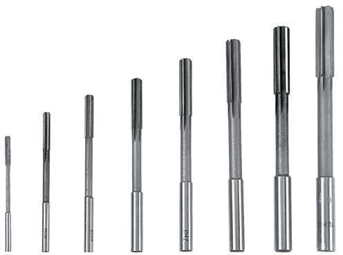Reibahlen-Set, Fräswerkzeug-Set 8-teilige HSS-Zylinderschaft-Reibahlen , 3/4/5/6/7/8/9/10 mm