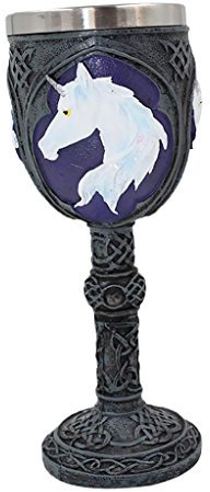 Tubayia 3D Unicorn Pattern Stainless Steel Wine Glasses Wine Goblet Red Wine Glass for Home/Bar