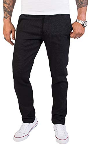 Rock Creek Herren Chino Hose Slim Fit Business Hosen Chinohose Stoffhose Chinos Hosen für Männer Casual Elegante Hose RC-2154 Schwarz W40 L34