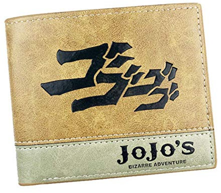WANHONGYUE JoJo's Bizarre Adventure Anime Kunstleder Geldbörse Kurze Brieftasche Bifold Kartenhüllen Herrenbörse / 2