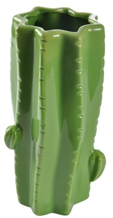 Homéa, Vase Cactus Etoile Céramique H27,5 cm Vert Clair Jardin d'hiver