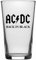 AC/DC Back in Black Unisex Pint Glass Transparent, Glass,