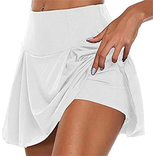 LIPIODOL Gonna Estate con Pantaloncini Vita Gonna Corta Sportiva da Donna da Donna Minigonna con Tasche Laterali Golf Corta