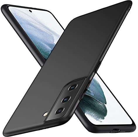 Whew Hülle Kompatibel mit (Samsung Galaxy S21 5G), Matte Schwarz Ultra Dünn Samsung S21 Soft Silikon Case, Kameraschutz Stoßfest TPU Handyhülle, Anti-Kratzer Anti-Fingerabdruck Schutzhülle Slim Cover