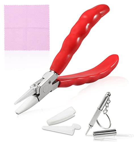 SPEEDWOX Brillenreparaturzange aus Nylon, rund, 15,2 cm, Reparaturzange für optische Brillenfassungen, aus Edelstahl, mit Schraubendreher und Brillentuch