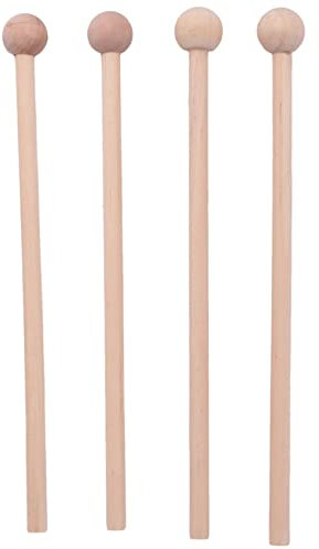 2 Paar Holzschlägel Percussion-Sticks für Glockenspiel, Xylophon, Holzblock, Glockenspiel und Glocken