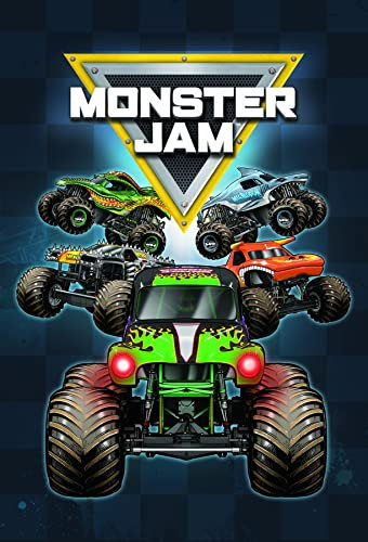 Monster Jam Fleecedecke – Grab Bagger, Max-D, Megalodon, Drache & El Toro Loco Design – Bettüberwurf, superweiche Decke – 100 x 150 cm