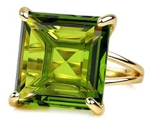 Statement Peridot Ring in 14k Gold - Mode Grüner Ring - August Geburtsstein Ringe, Feiner Ring für Besondere Anlässe und den Alltag - Individueller Peridot Schmuck für Frauen