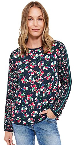 Cecil Damen B343786 Blusenshirt, Deep Blue, XXL EU