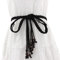 FAIRYGATE Black Rope Belt Ladies Belts for Pants Dresses Women's Thin Trendy Boho Waistband Tassel Braided Waist Belt A0906