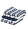 Blackmoor Set of 5 Tea Towels/Soft and Super Absorbent Kitchen Dish Towels/Grey or Navy Stripe Design / 50 x 70cm (Navy)