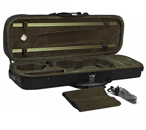 Geigenkasten Schwarzer Oxford-Geigenkoffer Mit Hygrometer-Stoßdämpfung (Color : 01_3/4)