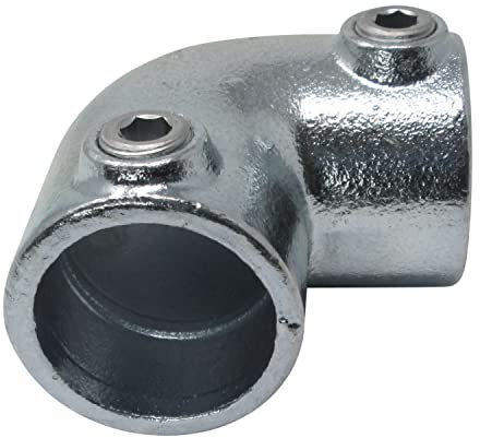 SO-TOOLS® Temperguss 90° Bogen für 42,4 mm Rohr Rohrverbinder zum Verbinden von 2 Rohren