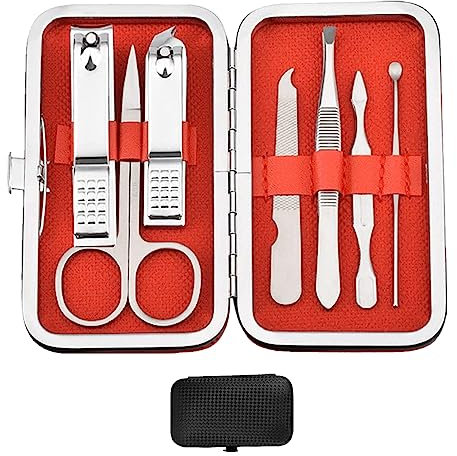 Nagelknipper Set Maniküre Set Männer Edelstahl Nagelknipper Kit mit tragbarem Reisekoffer Personal Care Tools Männer Grooming Kit für Ehemann Freund Familie