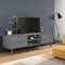 CIADAZ TV-Schrank, Tv Board, Tv Lowboard, Tv Tisch, Fernsehschrank, Fernsehtisch, Kommode, Sideboard Wohnzimmer, Tv Sideboard, Grau 158x40x49 cm Massivholz Kiefer
