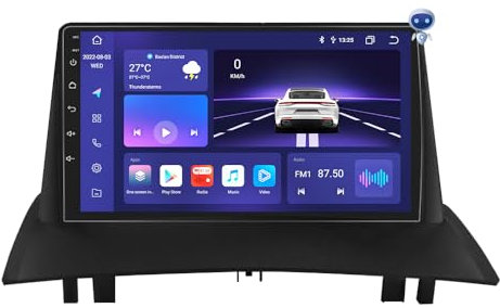 Android 13 radio de coche 9 pulgadas pantalla táctil 8 núcleos Renault Megane 2 2002 2003 2004 2005 2006 2008 2009 WiFi inalámbrico Android Auto, carplay Bluetooth 4G + 32gwifi 4G GPS RDS AM/FM cámara