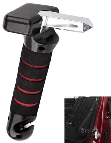 Gruvox Car Window Breaker 4-in-1 Car Mobility Aid Car Emergency Escape Tool Window Breaker Portable Car Door Latch Handle for Elderly and Handicapped Vehicle Assistant Support Handle