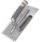 Ardex Zahnkelle - Profi Edelstahl Glättekelle - Zahnspachtel zum Verlegen von Fliesen - Ergonomisch Griff - Made in Germany (280 x 130 mm, 0,7 mm, 10 x 10 mm)