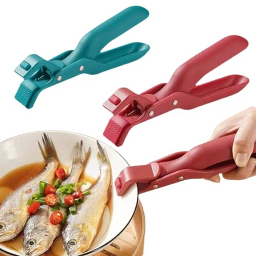Lot de 2 pinces multifonctions anti-brûlure en silicone pour isoler la chaleur et les brûlures - Accessoires de cuisine